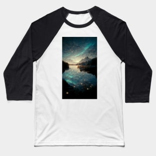 Sky full of stars at the lake Baseball T-Shirt